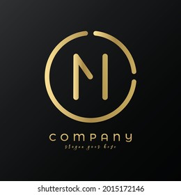 Technology Letter N Logo Design vector Template. Abstract Minimalist Typography Letter N Logo Design