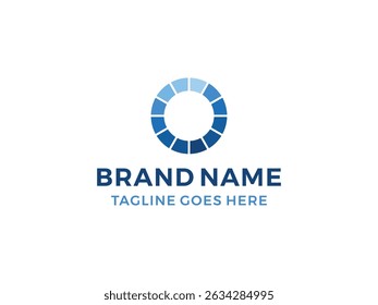 Technology letter O logo design vector, isolated on transparent background