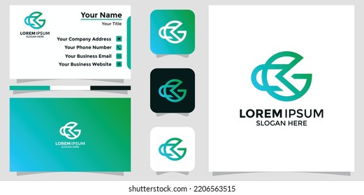technology letter S design logo and branding card