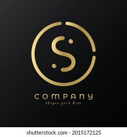 Plantilla vectorial de diseño del logotipo de la carta de tecnología S. Resumen Typografía minimalista Letra S Diseño Logotipo