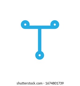 Technology letter t icon. Letter t vector tech logo