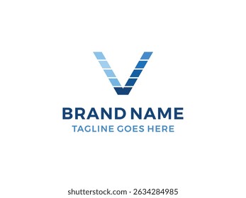 Technology letter V logo design vector, isolated on transparent background