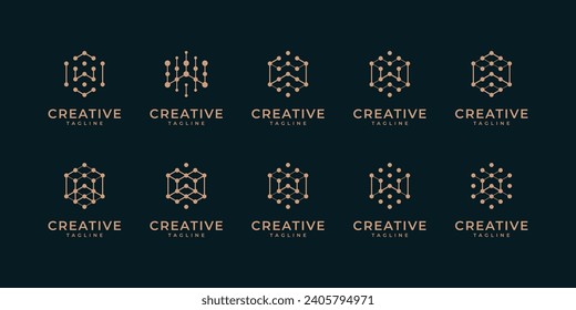 Technology letter W logo design inspiration