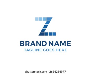Technology letter Z logo design vector, isolated on transparent background