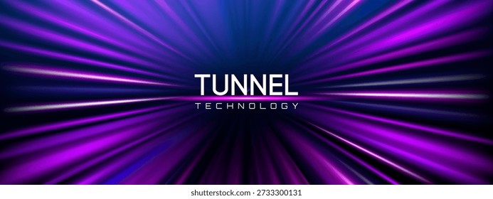 Technology light effect and speed star radial with supernova blue pink. Space game tunnel and technology background explosion with ai cyberpunk light. Trek technology line and motion speed color.
