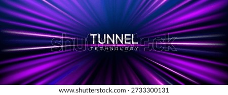 Technology light effect and speed star radial with supernova blue pink. Space game tunnel and technology background explosion with ai cyberpunk light. Trek technology line and motion speed color.