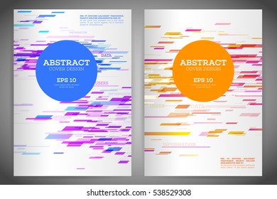 Technology line brochure book cover template layout. Abstract geometric cover flyer magazine. Prospectus design vector template geometric lines and lights abstract backgrounds. Vector illustration