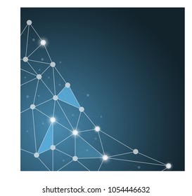 Technology line dot network connect, digital communication technology
