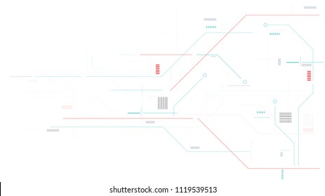 technology line and elements graphic vector background