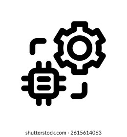 technology line icon. Clean and minimalist vector icon for websites, mobile apps, presentations, and logos. Fully scalable and customizable for any project.