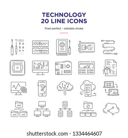Technology Line Icons