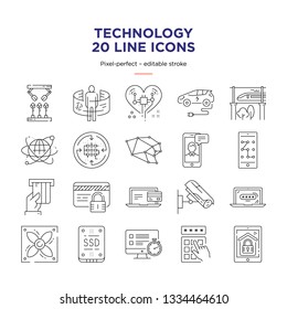 Technology Line Icons
