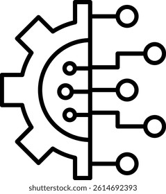 Technology Line Vector Icon Design