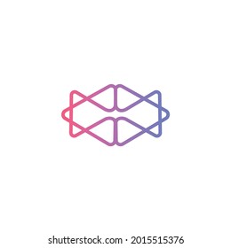 Diseño lineal de logotipo vectorial mínimo