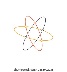 technology with lines connecting networks. logo template