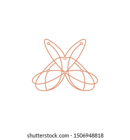 technology with lines connecting networks. logo template