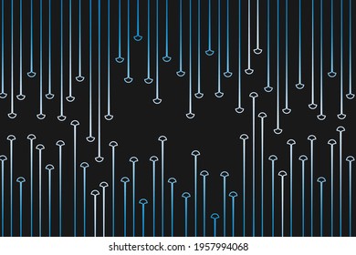 technology lines on black backgrounds emerging from bottom 