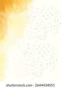 Technology lines in orange color abstract background