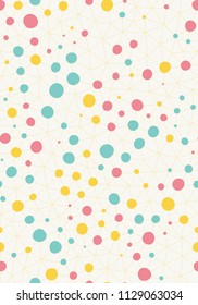 Technology lines seamless pattern. Light background. Vector repeating texture.