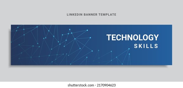 technology linkedin banner with network connection