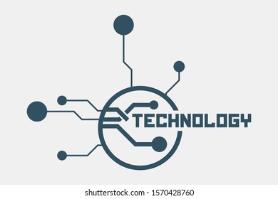 Technology logo background. Tech concept.