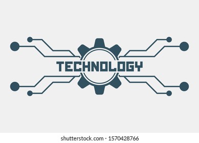 Technology logo background. Tech concept.