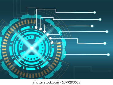 technology logo background vector illustration future