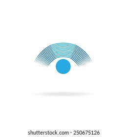 Technology logo in blue colors