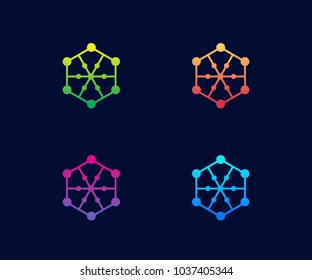 Technology Logo Collection, Simple, Modern, Futuristic, With Varient Gradation Color