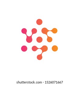 Technology logo, computer and data related business, hi-tech and innovative - Vector