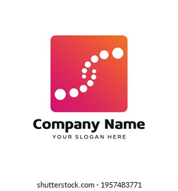 Technology logo, computer and data related business, hi-tech and innovative link network
