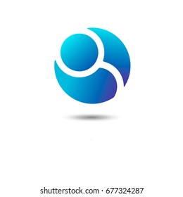 Technology logo, computer and data related business, hi-tech and innovative