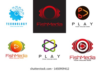 technology logo. connections sign. networking symbol. tech future luxury icons. circuit board technology design  with gold and black concept. electronics backgrounds. vector illustration element