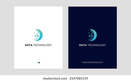 Technology Logo. Data Logo. D Technology. Digital Logo