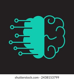 Technology logo design with black background 