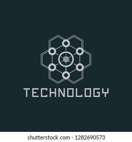 Technology logo design concept.