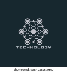 Technology logo design concept.