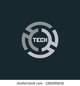 Technology logo design concept.