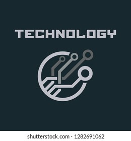 Technology logo design concept.