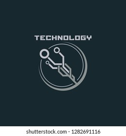 Technology logo design concept.