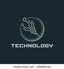 Technology logo design concept.
