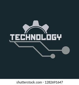 Technology logo design concept.