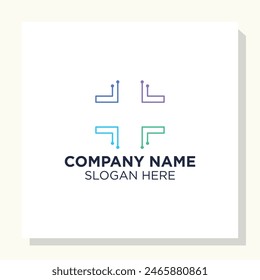 technology logo design concept, digital logo inspiration