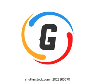 Diseño de logotipo tecnológico con concepto de letra G. Logo de la tecnología de la letra G