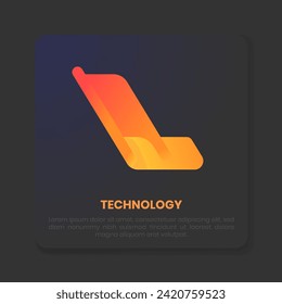 technology logo design with gradient colors