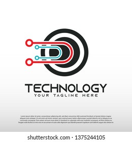 Technology logo design, illustration element-vector