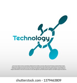 Technology logo design, illustration element-vector