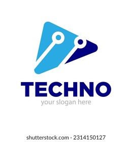 Technology Logo Design Illustration Vector