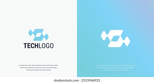 technology logo design inspiration, cube logo