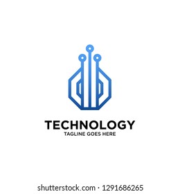 Technology Logo Design Inspiration, Vector illustration